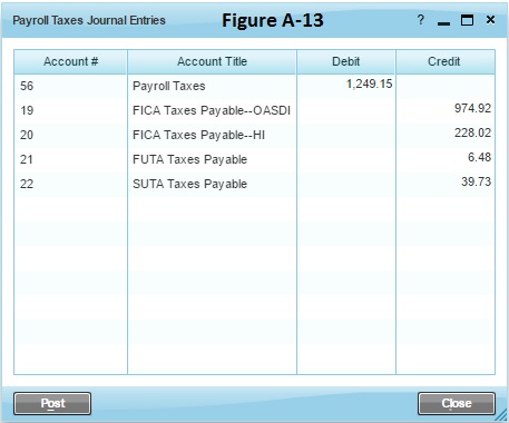 Employer Taxes A-13